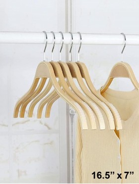 Solid Wood Non-slip Clothes Hanger (5 pcs)